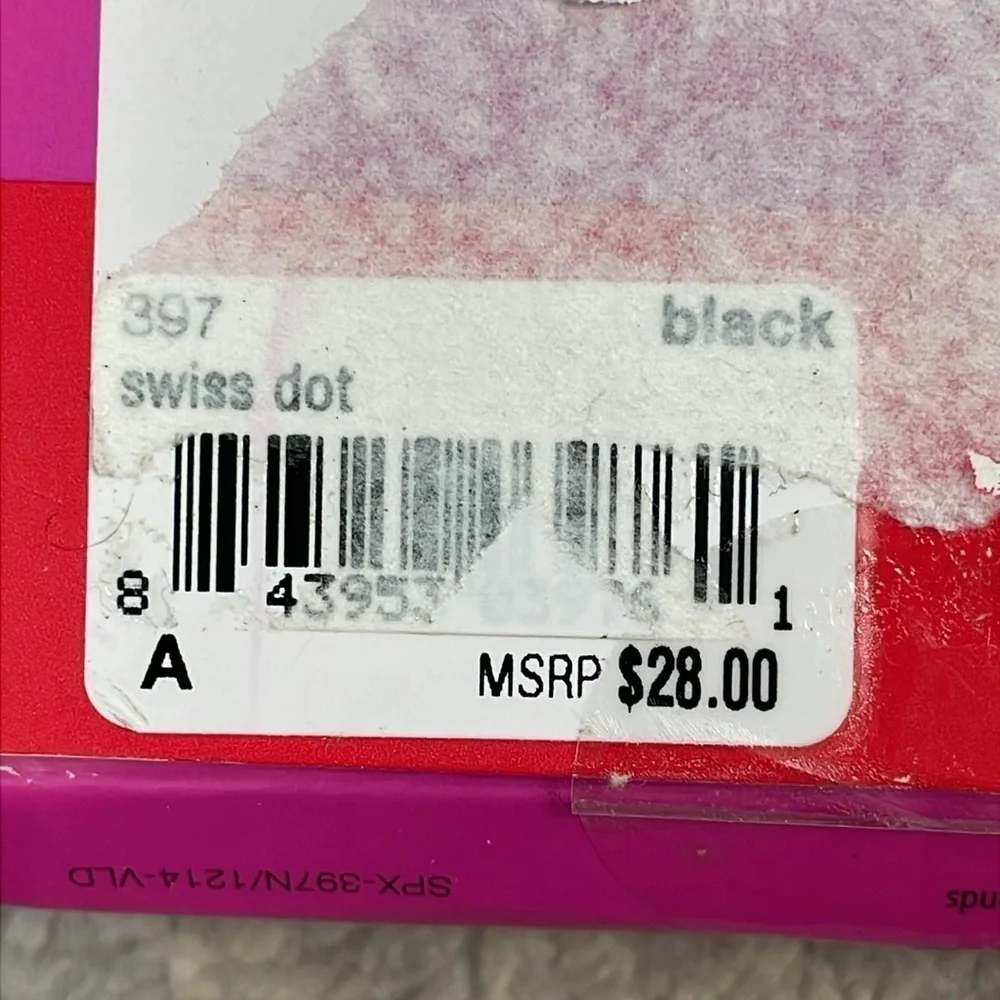Spanx Sheers Swiss Dot Tights Black 397 Slimming Shaper Sz A